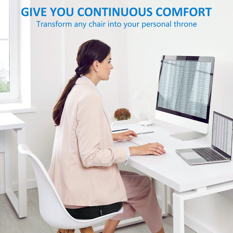[Australia] - Donut Pillow, Donut Cushion for Tailbone Pain Relief and Hemorrhoids, Donut Seat Cushion for Coccyx, Sciatica, Surgery and Postpartum, Hemorrhoid Pillow for Long Sitting Office Workers, Car Drivers Carbon Black 