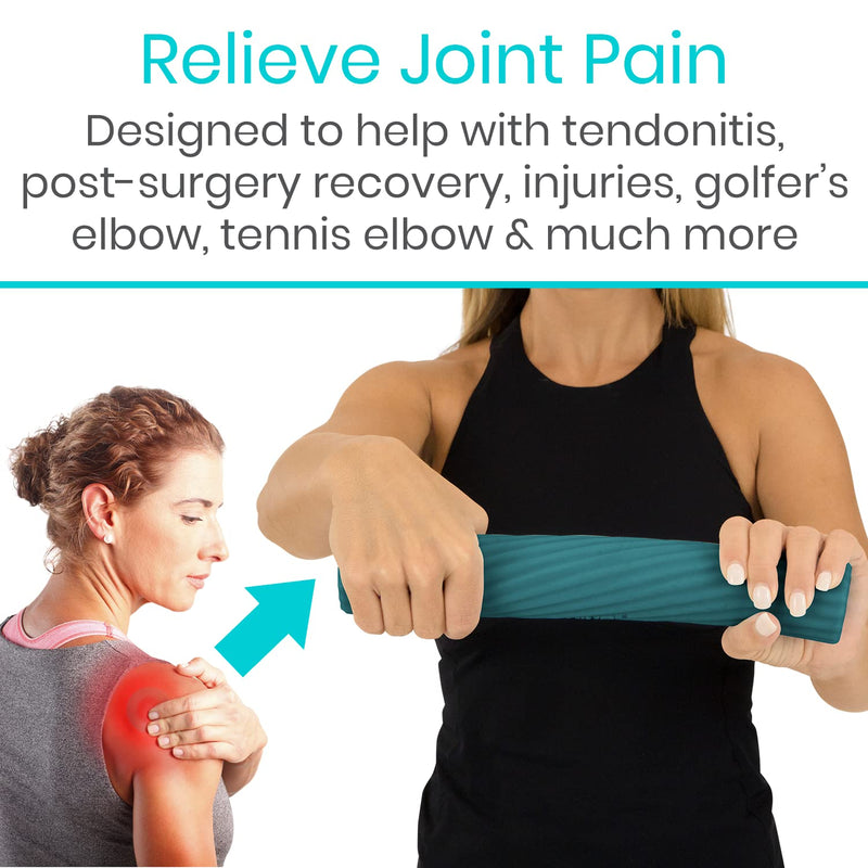 [Australia] - Vive Twist Bar for Physical Therapy & Tennis Elbow Relief - For Improving Tendonitis & Grip Strength - Flex Resistance for Golfers, Hand, Epicondylitis, Equipment - Strengthens Wrists & Forearms Heavy 