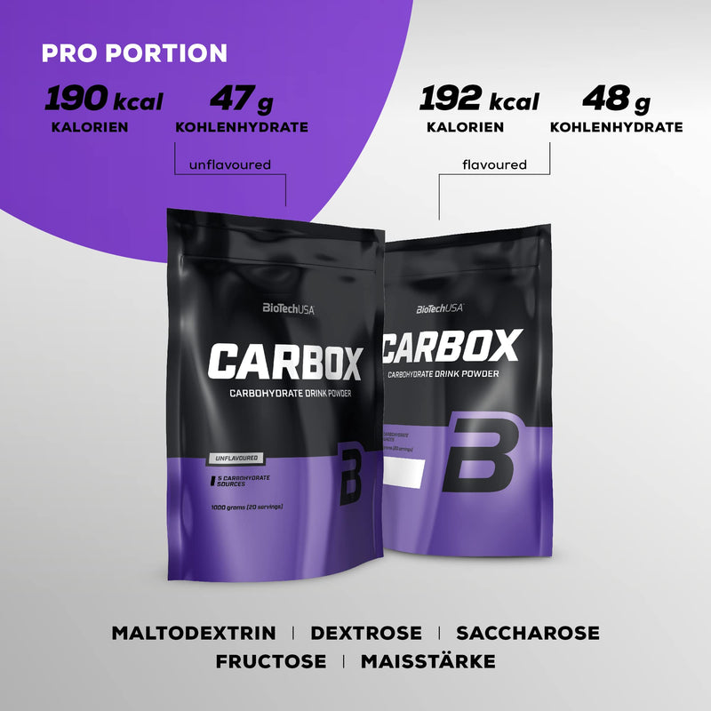 [Australia] - BioTechUSA Carbox | Carbohydrate complex | Energy boost before, during and after training, 1 kg, lemon 