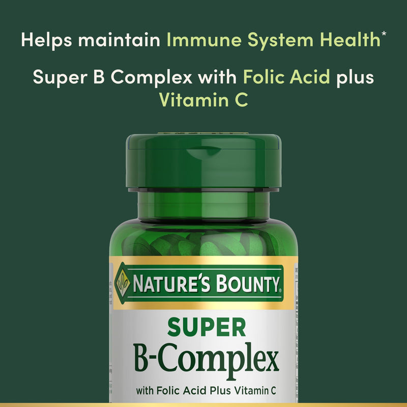 Nature's Bounty Super B Complex Vitamins with Vitamin C & Folic Acid 150 Count (Pack of 1)