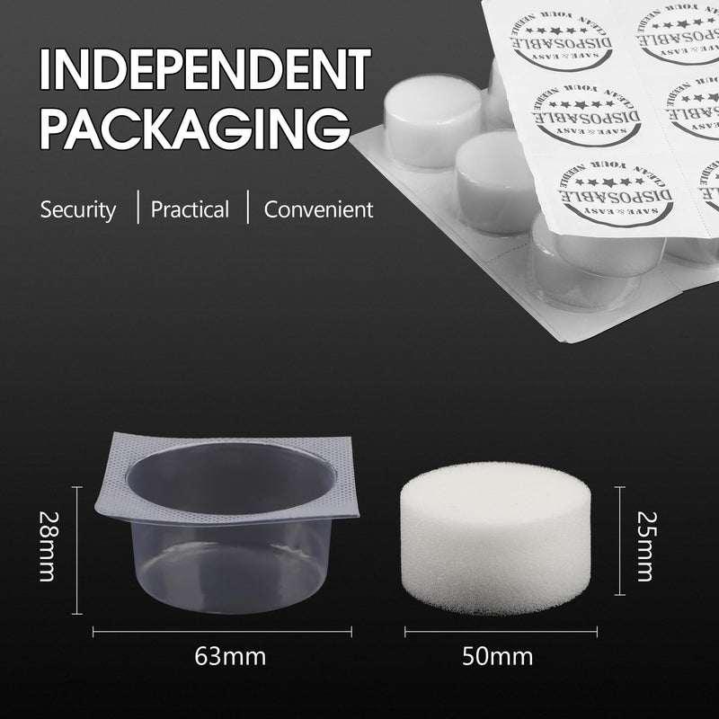 [Australia] - RHEIN 18 Tattoo Dip Foam Cup 2 Ink Cup Holders 12 Ink Tray Cleaning Needles Tip Tattoo Cleaning Supplies Disposable Professional 