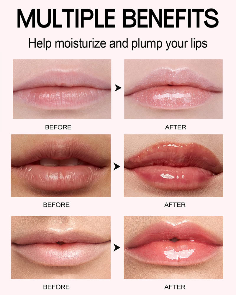 Lip Plumping Booster, Spicy Lip Lipstick, Lifter Gloss, Hydrating, Volumizes & High-Shine Lip Plumping Lip Glass Mirror Lip Glaze Lip Makeup, Plump & Pout Lip Plumper for Women Girls (#02) #02