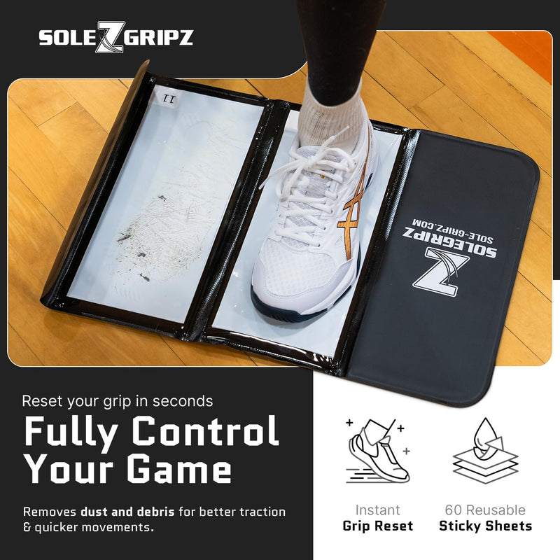 [Australia] - Portable Basketball Sticky Mat and Replacement Sheets ‚Äì Perfect for Hardwood & Gym Floors ‚Äì Includes 60 Sticky Sheets Black Traction Mat 