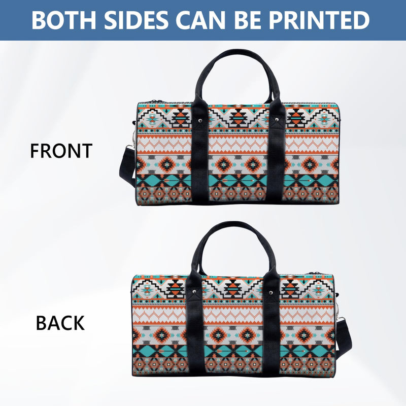 Travel Duffle Bag Large Capacity Personal Item with Adjustable Strap Lightweight Weekender Bag Overnight Bag Gym Bag Aztec Style Pattern Aztec Style Pattern 2