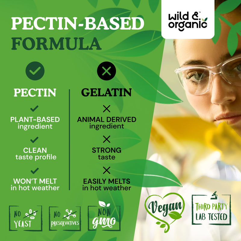 [Australia] - Wild & Organic Iodine Gummies 250mcg - Immune Support Complex w/Potassium Iodide - Selenium Zinc Iodine Supplement for Immune Support - 60 Pectin-Based Gummies - Vegan Supplement with Iodine 