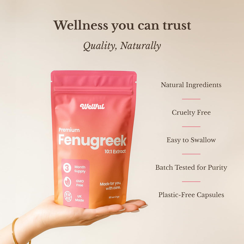 Fenugreek Capsules 3000mg | High-Strength Premium Extract | 270 Capsules | Ayurvedic Botanical for Women | Non-GMO, UK Made, Natural Ingredients | 3 Month Supply