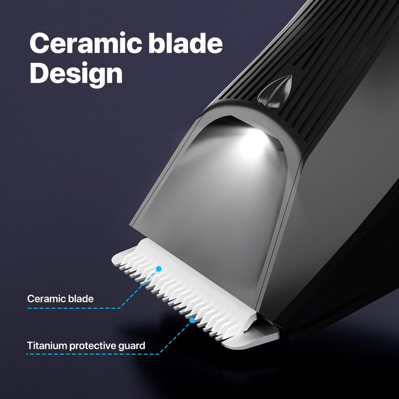 [Australia] - Cordless Ceramic Hair Trimmer for Men, Body Groomer with Adjustable Blade Bikini/Pubic Hair Trimmer for Men Women - Ideal for Home and Professional Use, Male Razor IPX7 Waterproof 