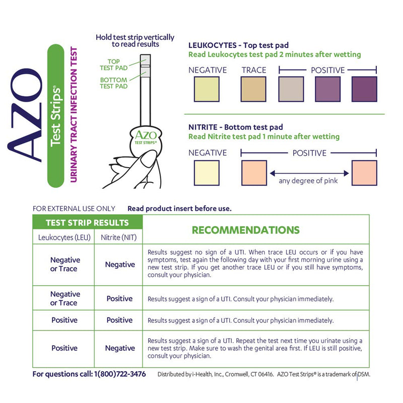 AZO Dual Protection Urinary & Vaginal Probiotic 30ct + UTI Test Strips 3ct