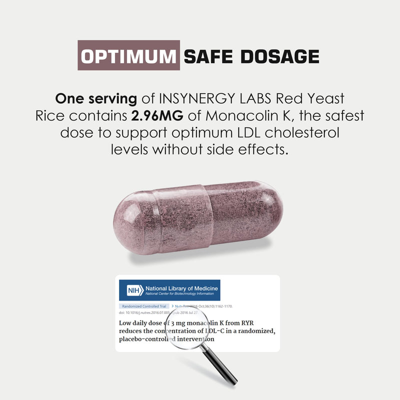 Red Yeast Rice with CoQ10 & Alpha Liopic Acid (3 Cholesterol Lowering Ingredients) Supplement Coenzyme Q10 Red Yeast Cholesterol Lowering Supplements 120 Vegan Capsules