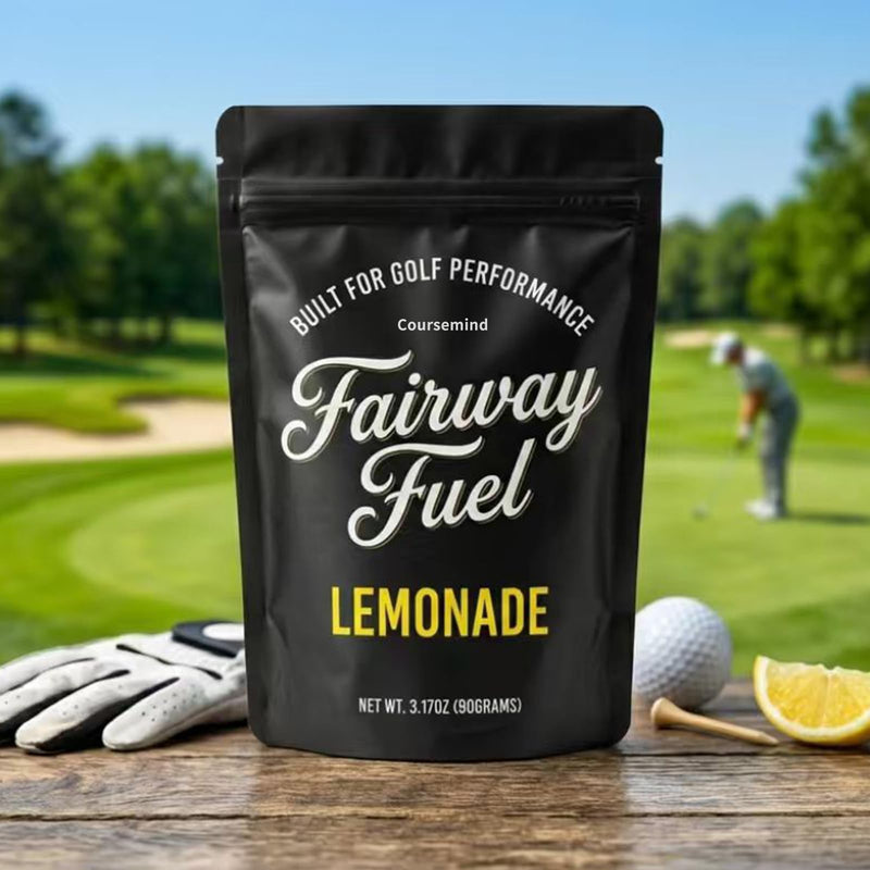Coursemind Fairway Fuel Golf Electrolyte Drink Mix Powder, Hydration Formula with B Vitamins, Sports Performance Beverage for Golfers, Lemonade Flavor, 18 Servings Lemon