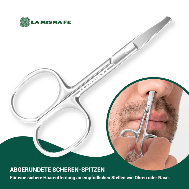 [Australia] - Beauty Scissors Set Eyebrow Scissors Nose Hair Removal Beard Scissors Men - Pack of 2 Sharp, Small, Polished Stainless Steel 