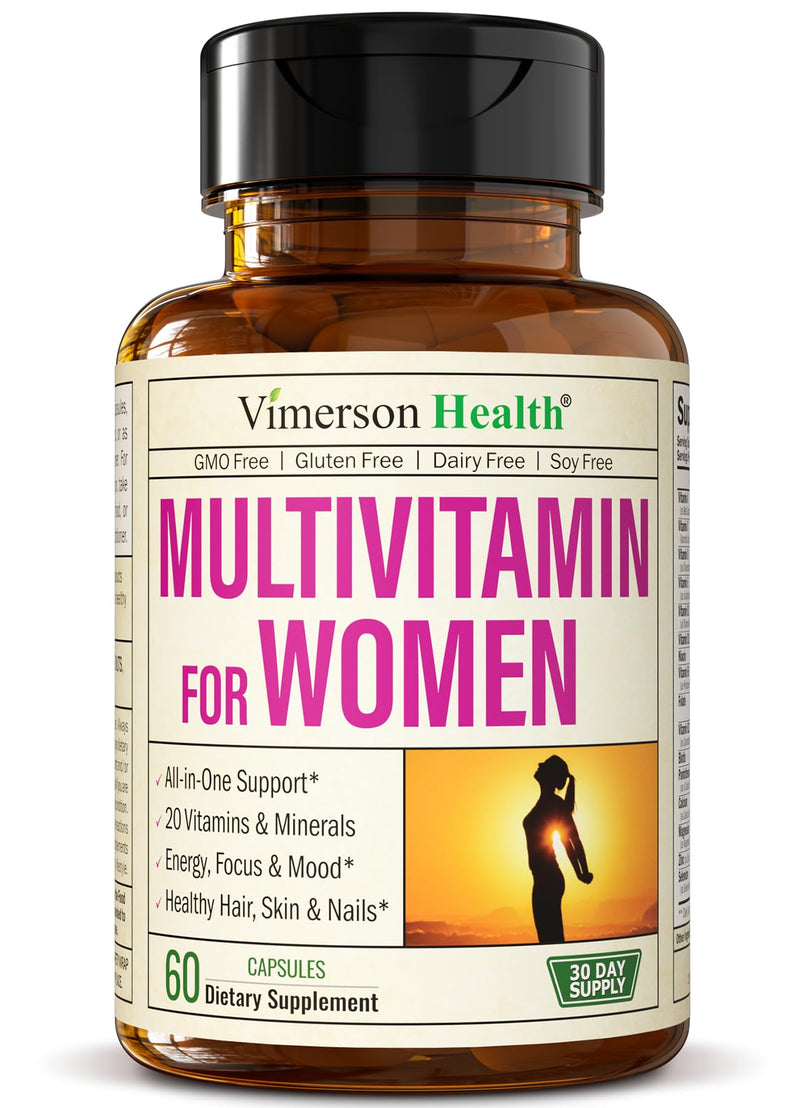 Vimerson Health Women’s Multivitamin & Turmeric Moringa Supplement for Immune Support, Energy, Mood, Hair, Skin, Nails, Joints and Digestion.