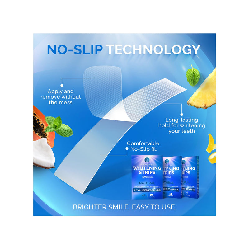 [Australia] - Whitening Strips for Sensitive Teeth 28 Treatments, Coconut – Enamel Safe, Peroxide-Free Coconut Teeth Whitening Strips with Natural Enzymes – Gentle White Stips for Sensitive Gums & Daily Oral Care 