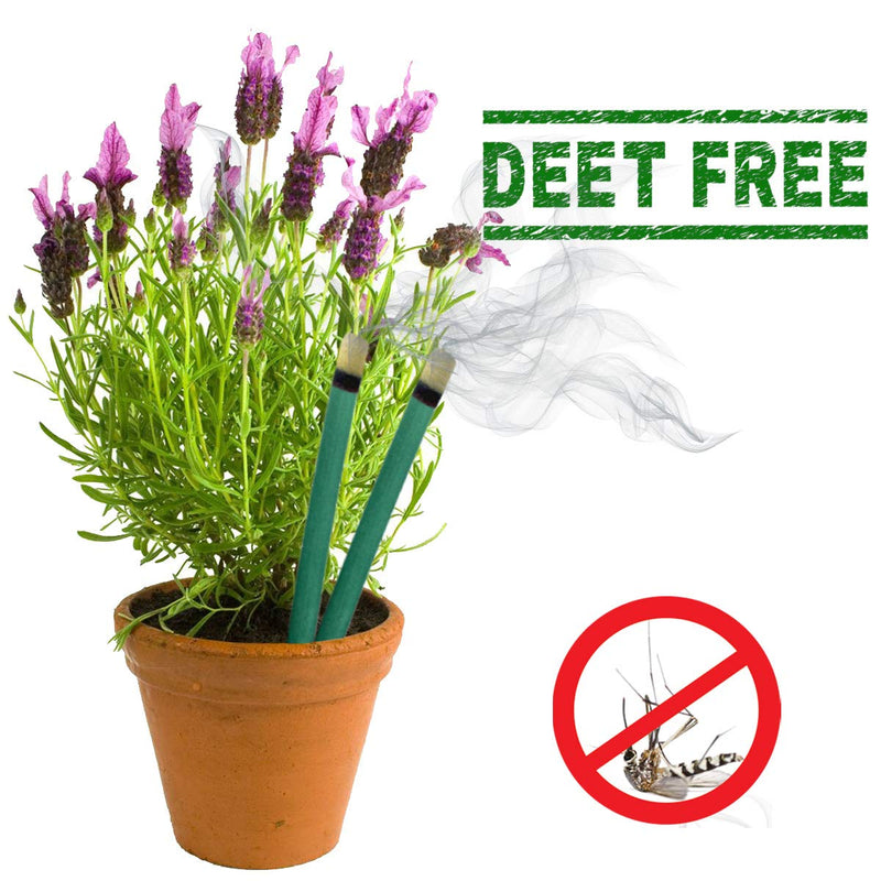 [Australia] - W4W Mosquito Repellent Sticks Extra-Thick - Outdoor Use Reaches Up to 10-12 feet - Each Stick Burns for hours - (3 Pack Contains 15 Repellents ) 