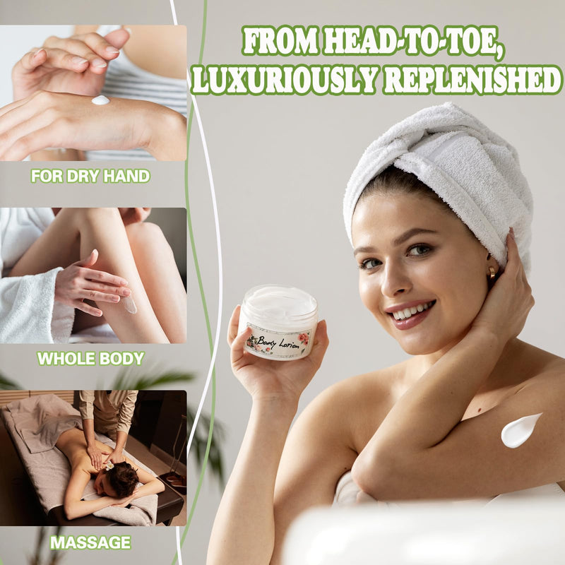 Thaluna Whipped Body Butter Making Kit for Dry Skin, DIY Solid Shea Butter Body Lotion Making Kit with Sweet Almond Oil, Vitamin E, Essential Oil - Moisturizing for Body Christmas Gifts for Women