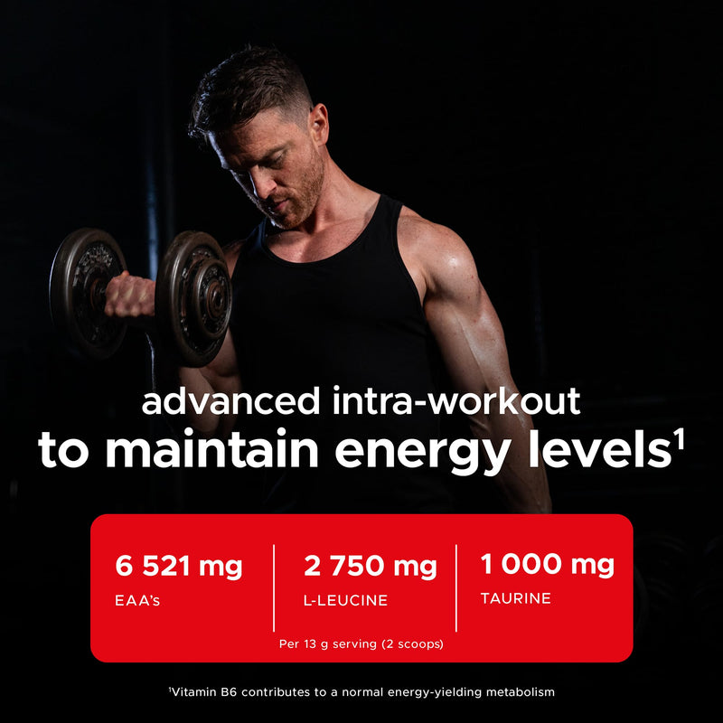 USN Complete Amino & EAA Intra Workout Powder, Blue Raspberry Flavour - 400g, Vegan Energy Drink, Premium BCAA Amino Acids & Glutamine Recovery Drink, High Impact Pre Workout & Post Workout Shake 400 g (Pack of 1)