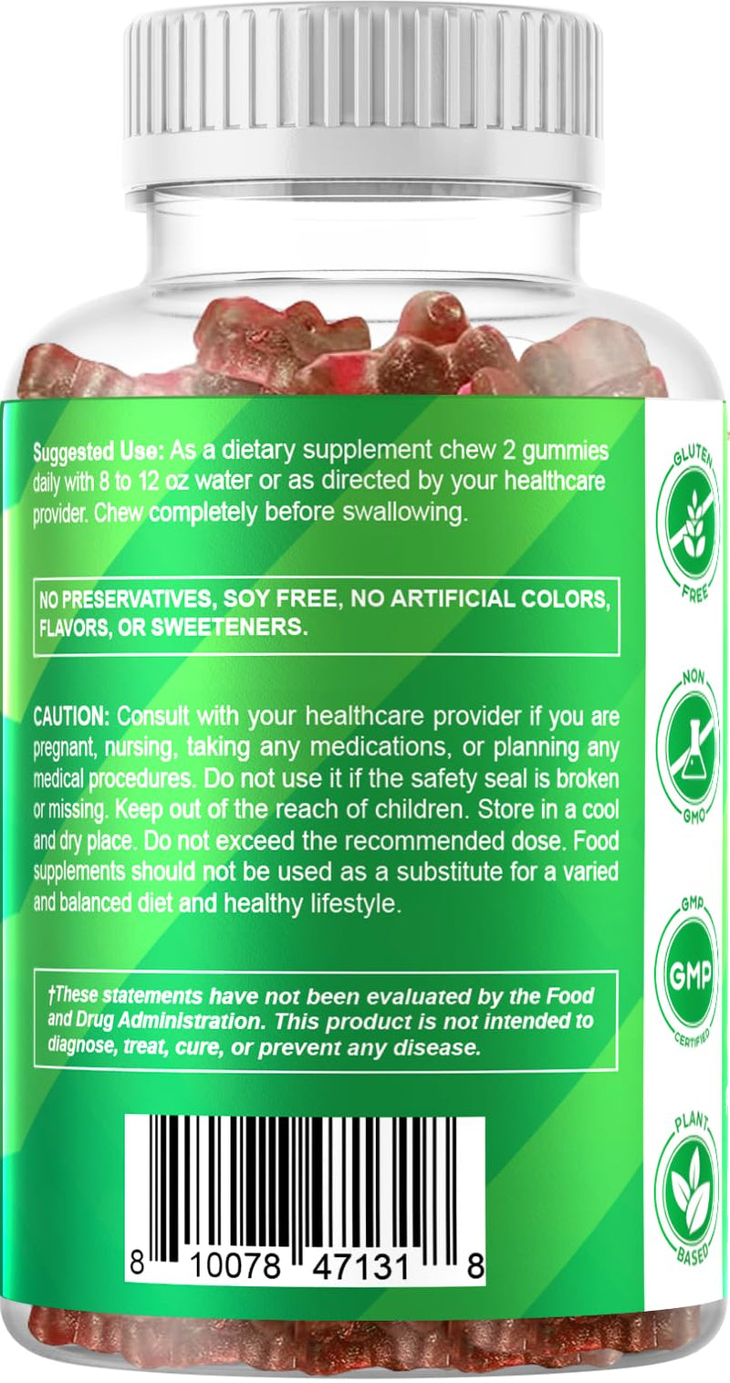 [Australia] - Vitamatic Irish Sea Moss Gummies ‚Äì 3000mg Equivalent Per Serving (from Extract 132.5mg) ‚Äì 60 Ct Made with Bladderwrack & Burdock Root ‚Äì Seamoss Supplement for Thyroid, Energy & Immune Support 