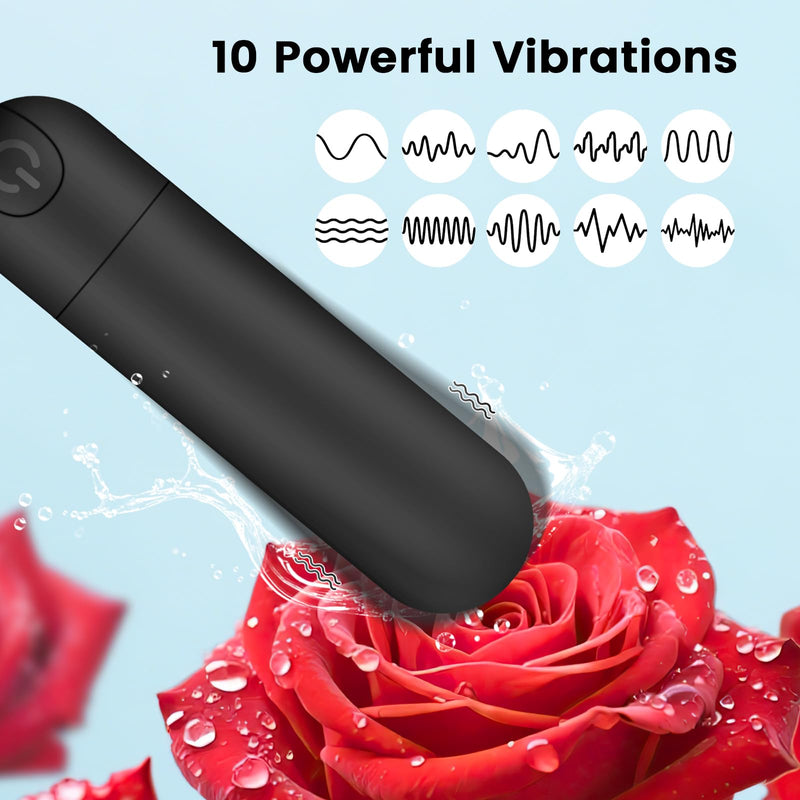 [Australia] - Handheld Electric Back Massager - Mini Waterproof&Rechargeable Handheld Deep Tissue Neck Black 