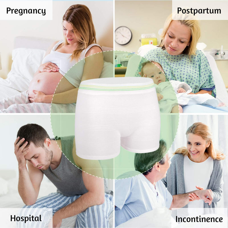 [Australia] - 12 Pack Mesh Underwear Postpartum Hospital Provide Washable Breathable Panties Undies for Delivery, Surgical,Traveling Large/X-Large (Pack of 12) 