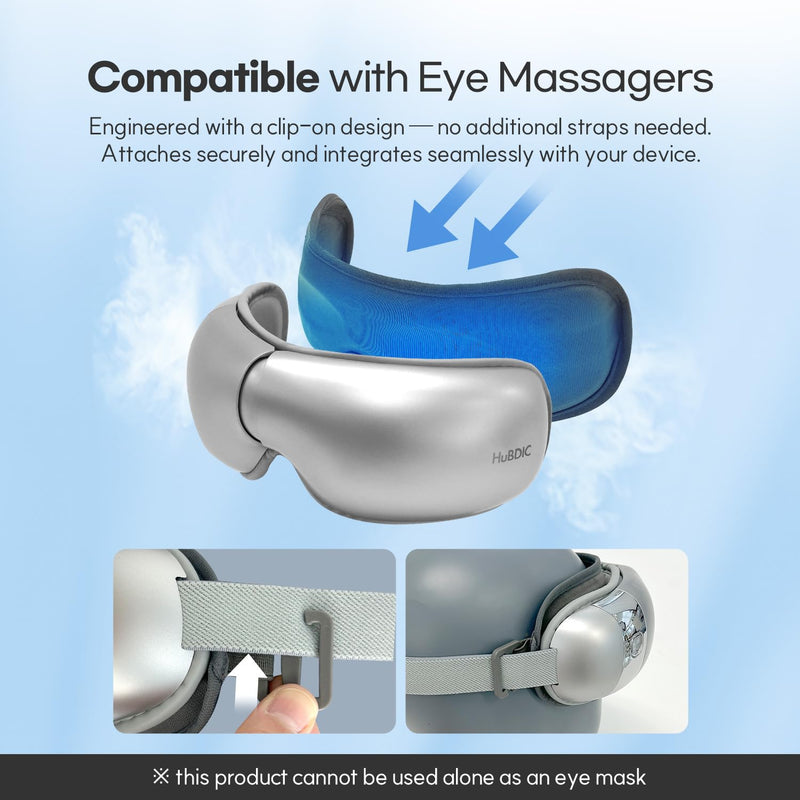 HuBDIC Hubicare Eye Cool Gel Mask for Eye Massager, Cooling Eye Mask with Detachable Strap –Reusable Gel Eye Pad for Puffiness, Dry Eyes, Migraines & Relaxation Cold Compress