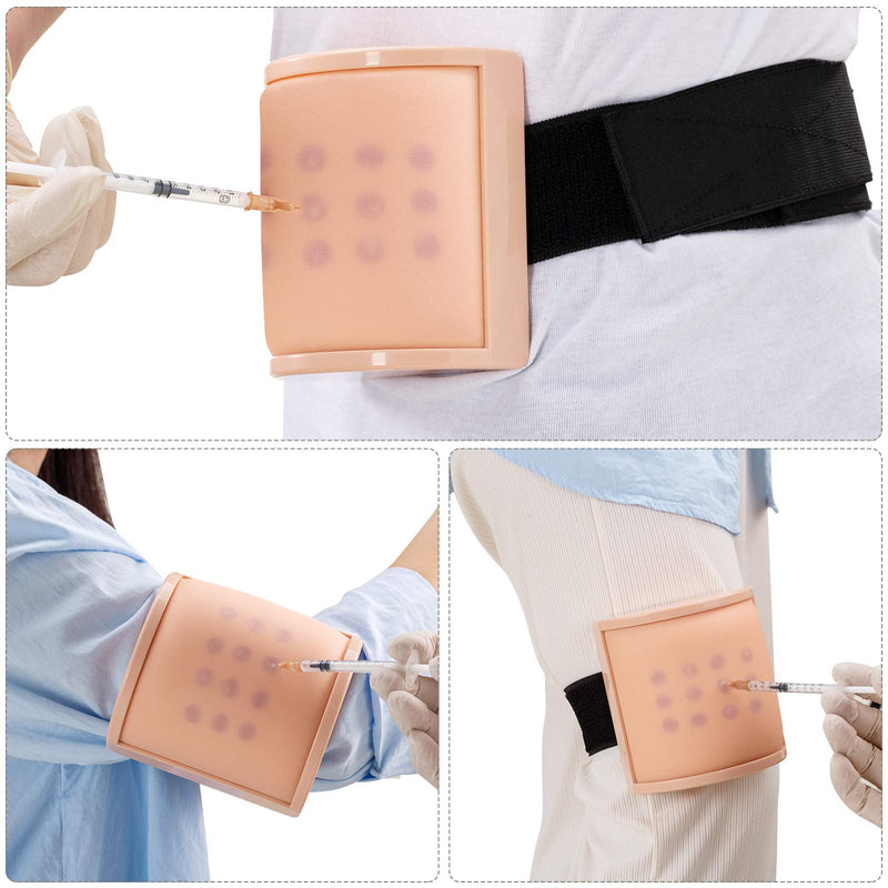[Australia] - IM, ID, SQ Injection Practice Pad, Intradermal & Subcutaneous & Intramuscular 3 in 1 Injection Training Pad for Medical Student, Nurse, Doctor, Wearable Design 
