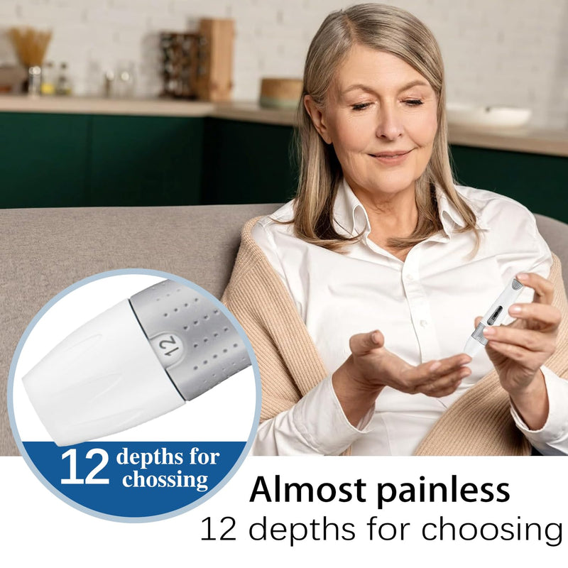 [Australia] - Lancing Device for Diabetes Testing, Lancing Device Pen, for Minimizing Pain and Discomfort, Works with most Diabetic Lancets 