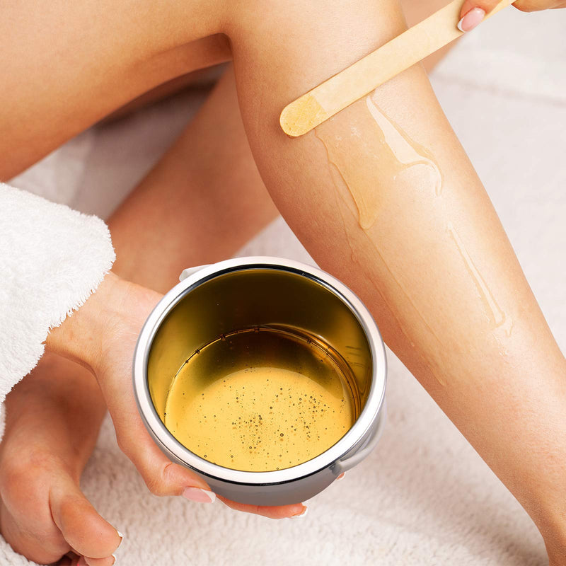 [Australia] - Wax Warmer Inner Pot for Hair Removal with 500 ml Capacity, 14 oz Hair Remover Machine, and 200 Wax Applicator Sticks 