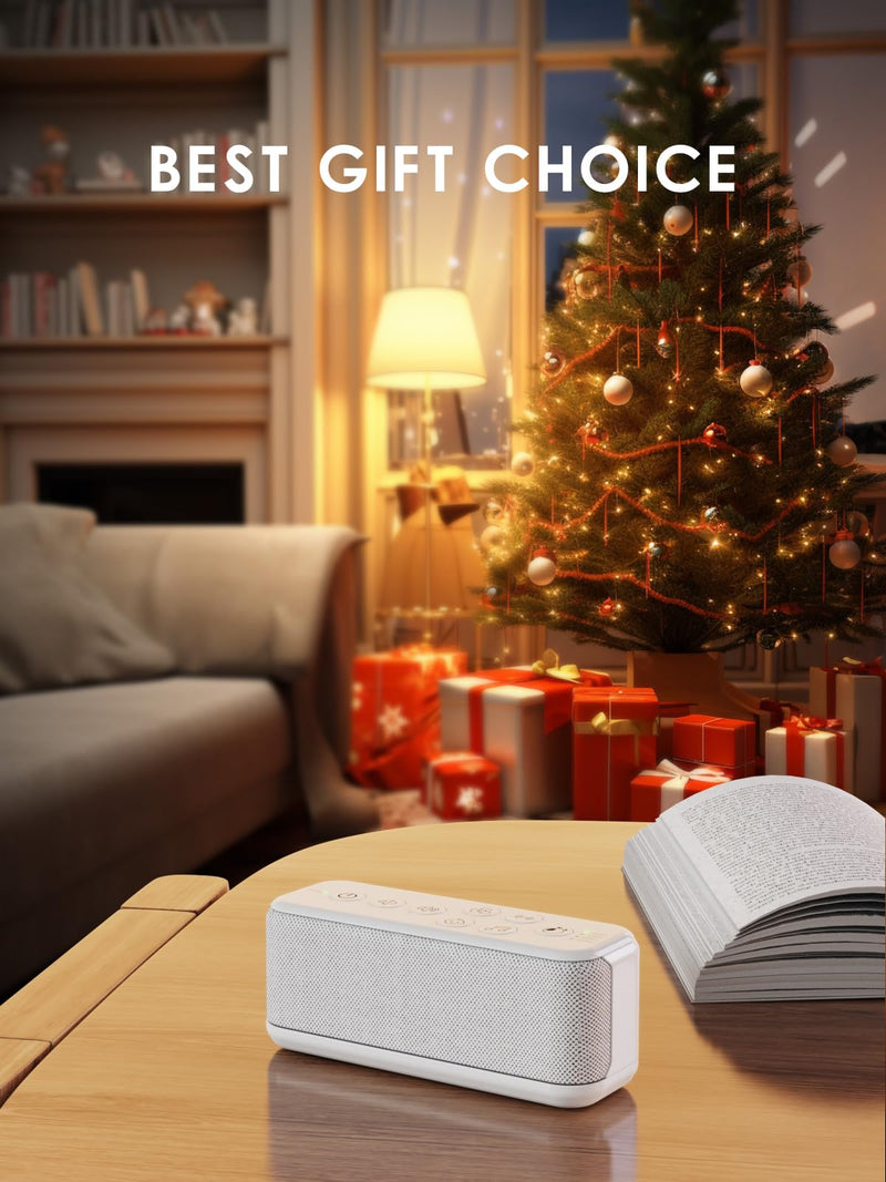 [Australia] - OnLyee Sound Machine for Adults, USB Rechargeable White Noise Machine for Office Privacy & Noise Canceling, 42 Soothing Sound with Lullabies & Fan Sounds, Auto-Off Timer & 8-Level Volume Control Gray 
