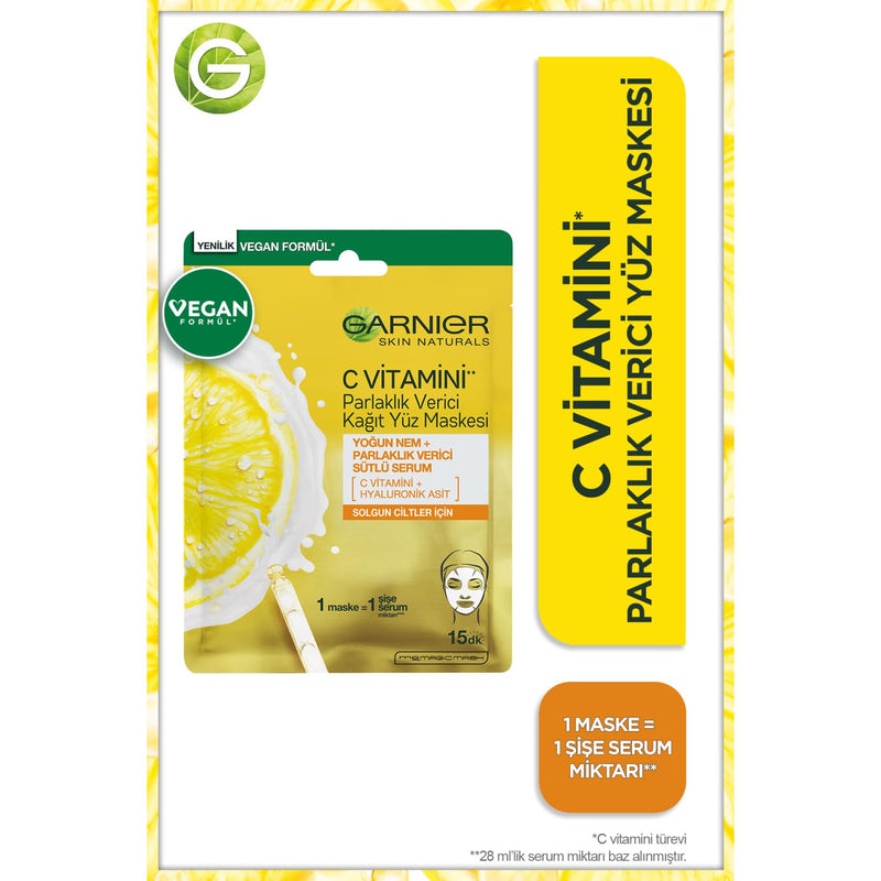 Garnier Vitamin C Super Hydrating Sheet Mask, 6 Count