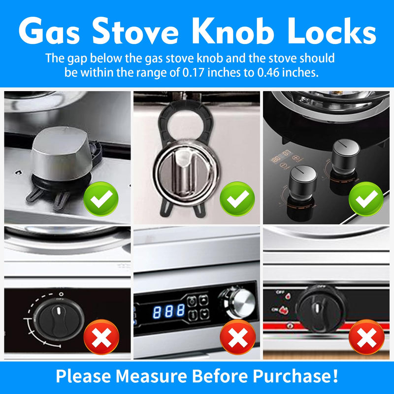 [Australia] - Gas Stove Knob Locks, Baby Oven Lock Child Safety Stove Guard & Gas Knob Safety Covers, Baby Proof Oven Lock, Durable Design Prevent Accidental Touch(5 Pack) 