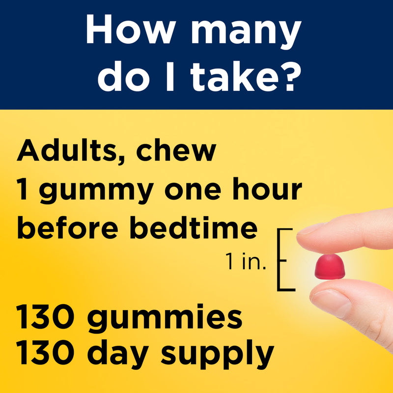 Nature Made Melatonin Gummies 2.5 mg, 100% Drug Free Sleep Aid, 130 Count | Lower Dose Melatonin Supplement for Men and Women, Sleep Aid for Adults, Strawberry Flavor, 130 Day Supply Dreamy Strawberry 130 Count (Pack of 1)