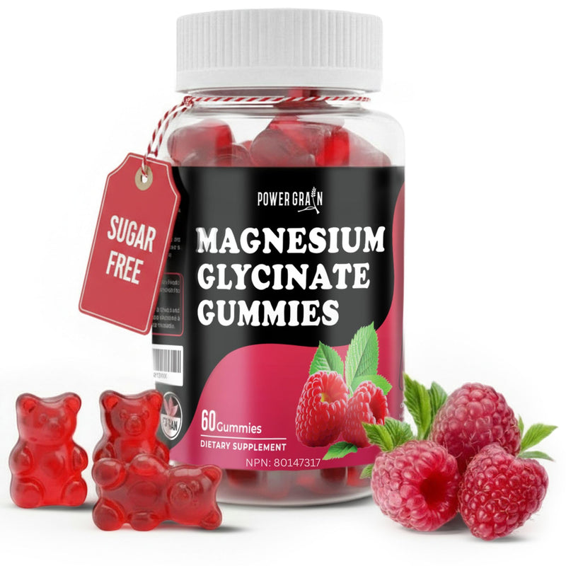 Magnesium Glycinate Gummies (400mg / Serving) - Sugar-Free Magnesium Gummies for Women, Men & Kids, Muscle, Nerve, Bone & Heart Support, Relaxation & Sleep Support - 60 Serving