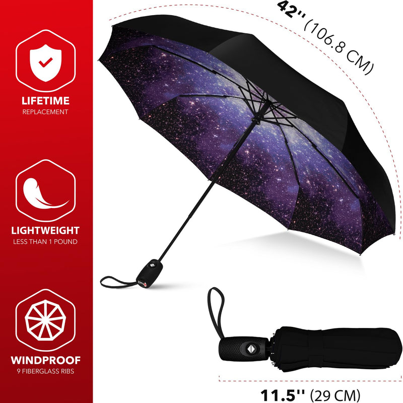 Repel Travel Umbrellas with Waterproof Cases – Compact, Windproof Design with Auto Open, Reinforced Frame, and Reliable Rain Protection Anywhere