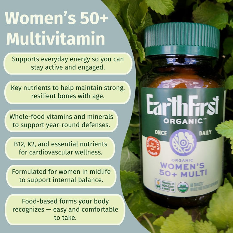 Womens Multivitamin 50+ and Iron from Wholefoods 60ct