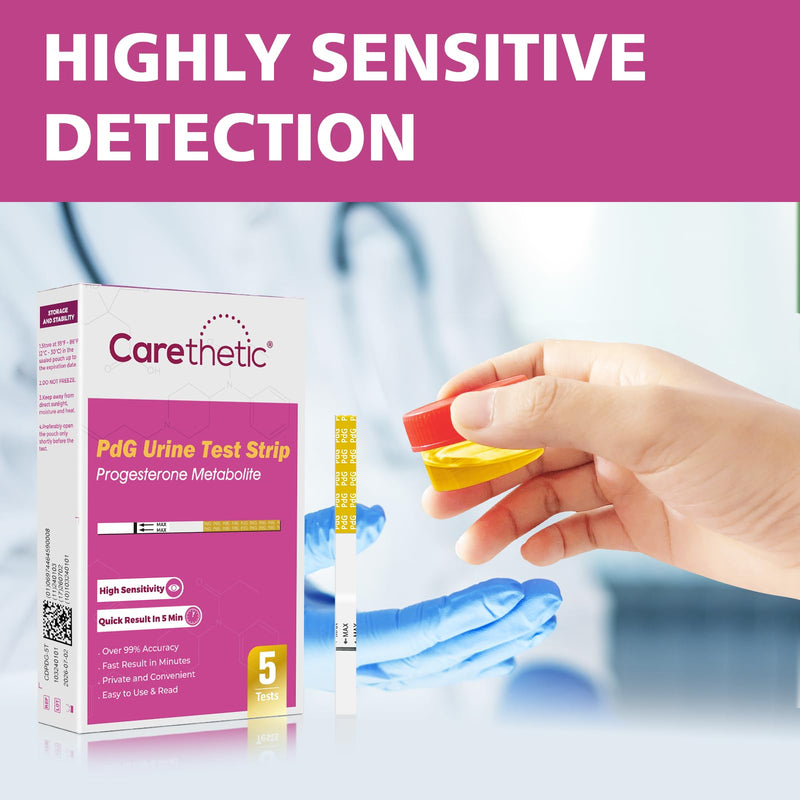 [Australia] - PdG Test Strips - Progesterone Urine Test Kit - at-Home Ovulation Confirmation Test for Women - 5 Tests 