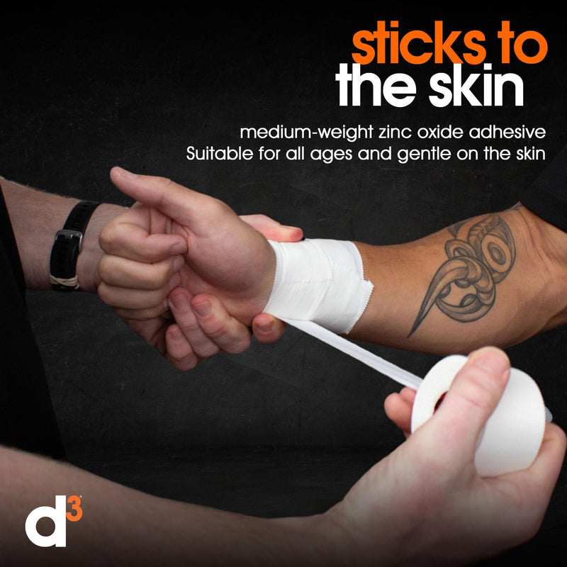 D3 AST Athletic Sports Tape Dual Roll Purple/White 12.5mm + 25mm x 15m (6 Pack) Hand Tearable Zinc Oxide Joint Support Finger Thumb Wrist Strapping Jiu Jitsu Climbing Rowing BJJ 6 Rolls
