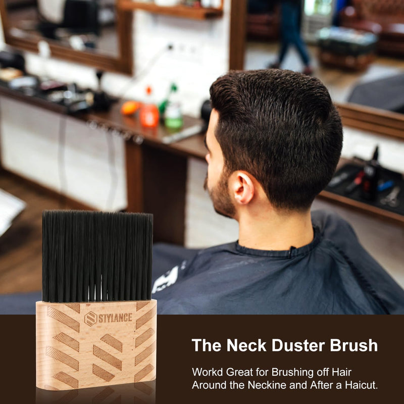 [Australia] - Wooden Neck Brush, Barber Hair Neck Duster Cutting Brush for Barbers 