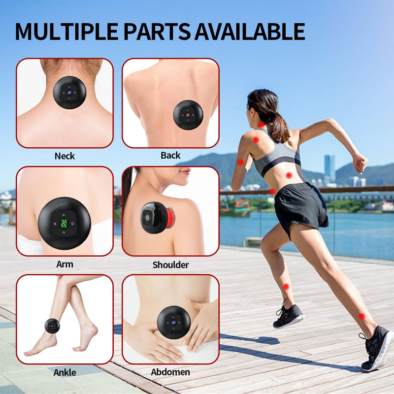 [Australia] - Smart Cupping Massage Therapy Set 2 Pcs, Electric Therapy Massager Kit, Therapy Device, Gua Sha Massage Tool for Pain Relief, Neck Shoulder Back Muscle Soreness (Black) Black 
