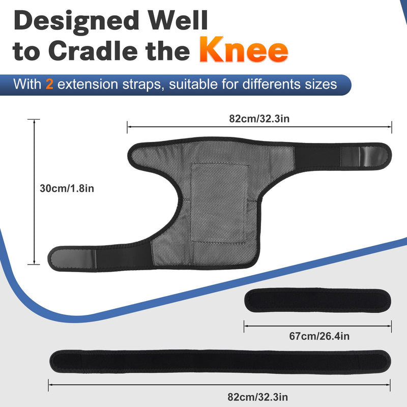 Cordless Knee Massager for Pain Relief, Knee Heating Pad for Knee Pain, Knee Massager with Heat, Heated Knee Massager, Newly 4 Powerful Motors, 5 Heats and 5 Massage Modes