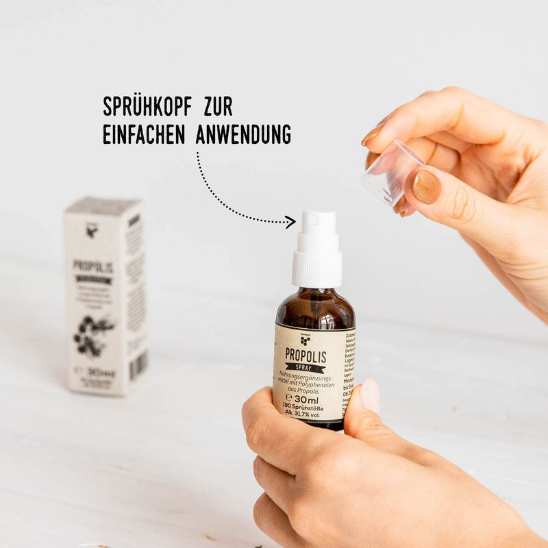 [Australia] - Propolis Spray 30ml with natural propolis, eucalyptus, ribwort plantain and lemon oil as a mouth spray and throat spray (30ml) 30 ml (pack of 1) 