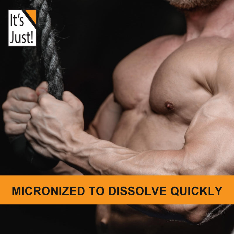 [Australia] - It's Just! - Creatine Monohydrate Powder, Pure Creatine Powder, Made in USA, 3rd Party Lab Tested, 5g Per Serving, Scoop Included, No Fillers, No Added Flavor (Unflavored, 500g / 100 Servings) Unflavored 100 Servings (Pack of 1) 