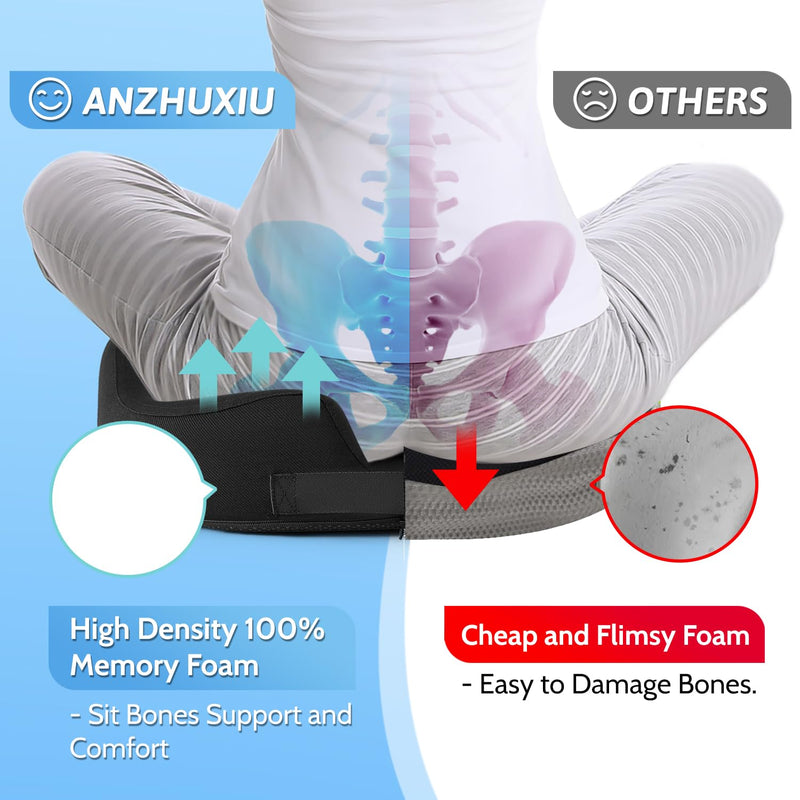 [Australia] - Donut Pillow, Hemorrhoid Pillow for Sitting, Donut Pillow for Tailbone Pain Relief Cushion, Two Humps Hip Comfortable Design, Doughnut Pillow, Butt Pillows for Postpartum Pregnancy, L Size-Black Donut Pillow L Size-Black 