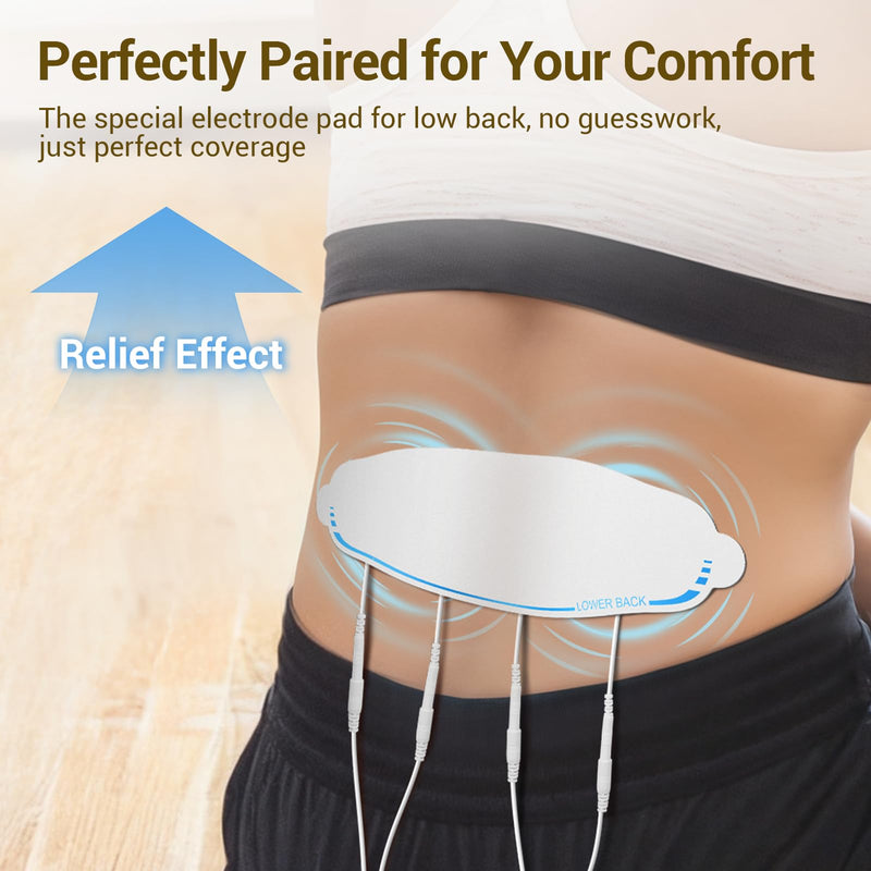 Comfytemp TENS Unit with Specialized Pads for Lower Back & Neck Shoulder Pain Relief, Easy-to-Use TENS Unit Muscle Stimulator with Large Display, Portable Dual Channel TENS Machine with Carrying Case