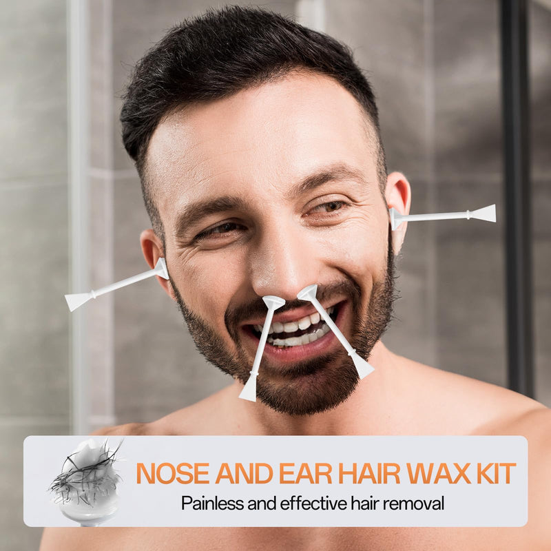 [Australia] - Nose Wax Kit Men With 30 Nose Waxing Sticks, Nose Hair Wax Kit With100g Wax, Up to 20 Uses, Safe, Quick and Painless Nose Hair Removal for Men 55 