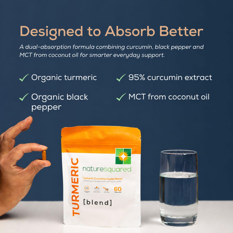Turmeric [Blend]: Premium Turmeric (2335mg) and Black Pepper Capsules with 95% Curcumin&MCTs - 2 Month Supply - Vegan - Non GMO - Gluten Free - UK Made (60 Capsules) 1 count (Pack of 60) 60 Capsules