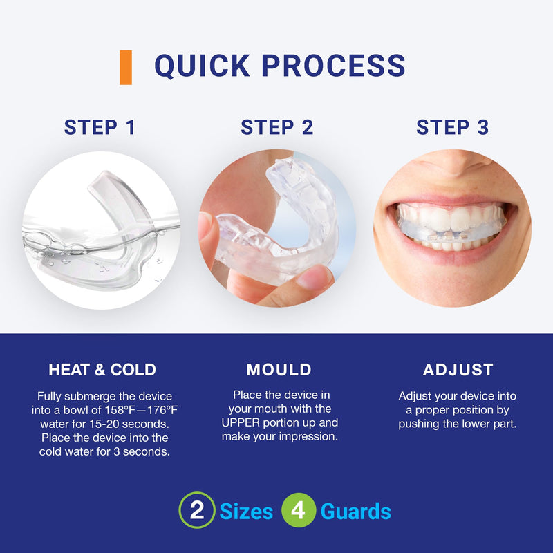 [Australia] - Mouth Guard for Teeth Grinding at Night: Moldable Custom Dental Guard for Sleeping - Nighttime Protection for Teeth 3 Packs 