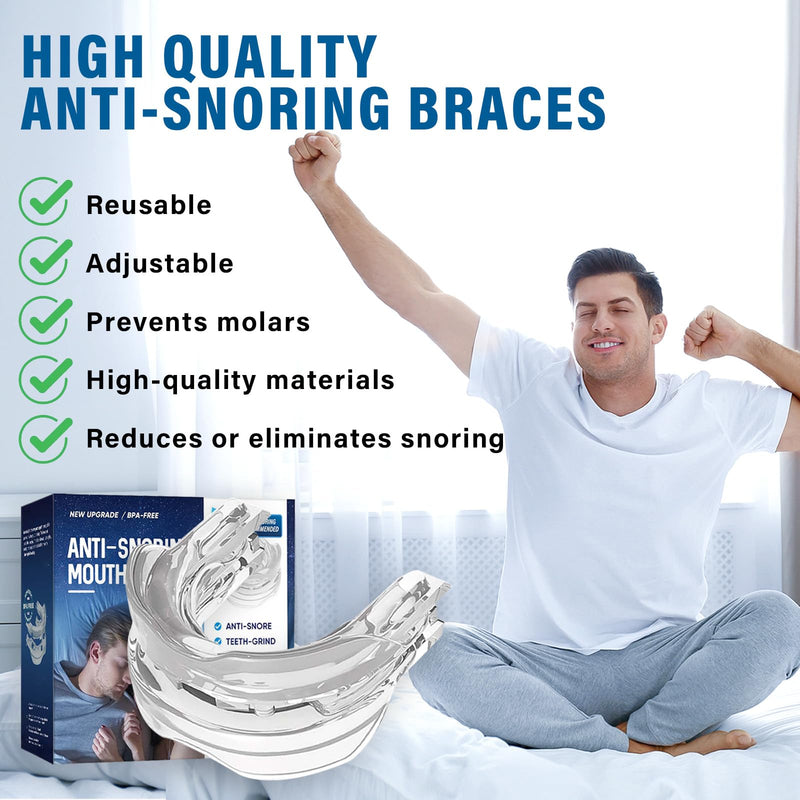 [Australia] - Snoring Stopper, Anti-Snoring Mouthpiece, Effective Snoring Stopper Bite Splints, Adjustable Grinding Splint for Night for Men and Women, Anti Snoring Splint Prevent Bruxism & Snore 1 Count (Snoring Stopper) 