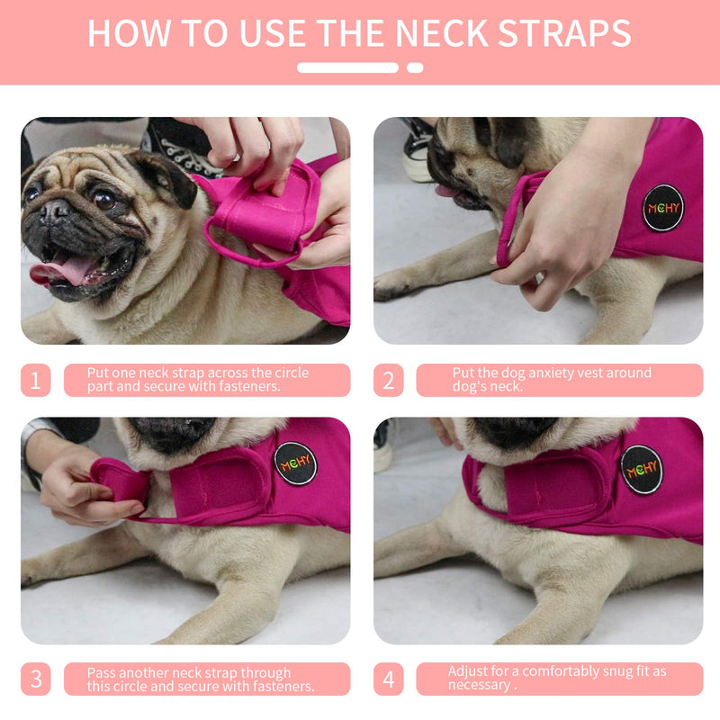 Dog Anxiety Vest, Anxiety Relief for Dogs, Dog Calming Coat (Rose S) Small Rose - PawsPlanet Australia