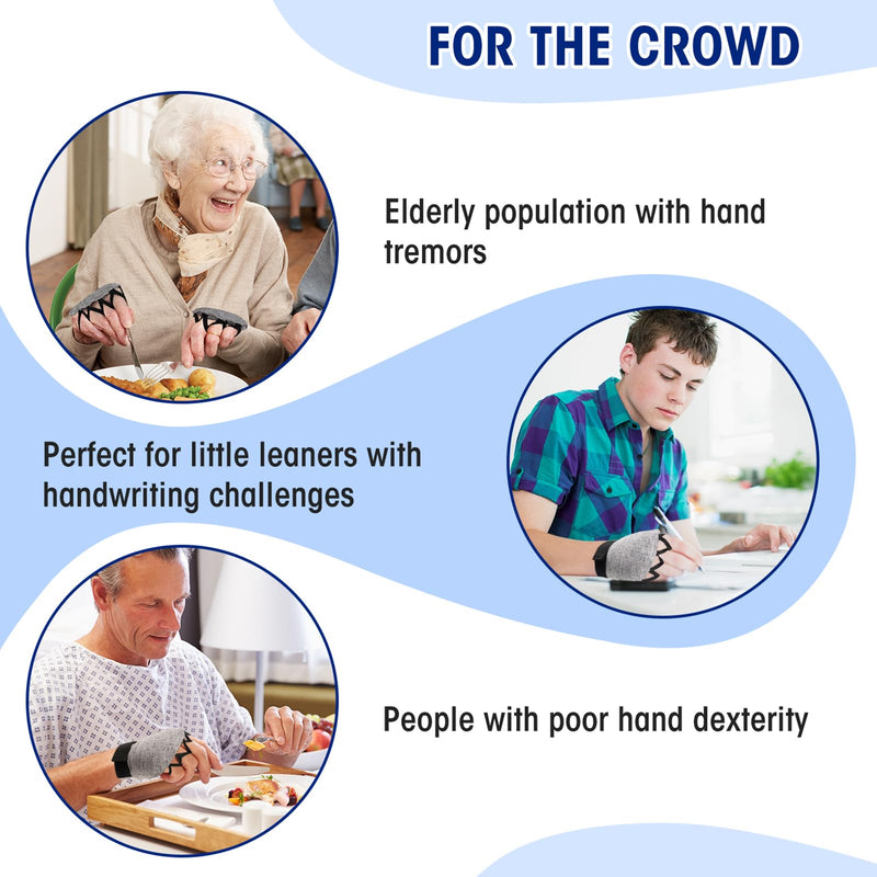 [Australia] - Zipcase Weighted Gloves for Tremors to Provide Hand Stability,Perfect Writing Weights & Hand strenthening Tool, Gray Pair 