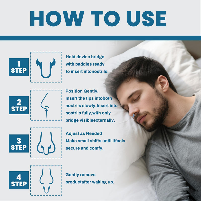 [Australia] - Nasal Dilators for SnoringÔºà2 Count), Extra Strength Nose Dilators for Breathing, Boost Oxygen Inhale, Improve Sleep Quality (1x Small & 1x Medium) Blue 